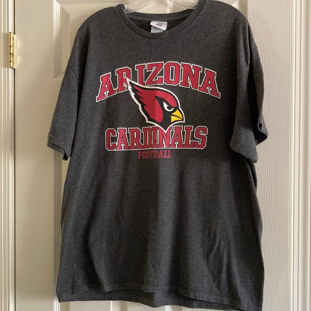 NFL Team Apparel Arizona Cardinals Football Grey Men’s T-Shirt (size XL)